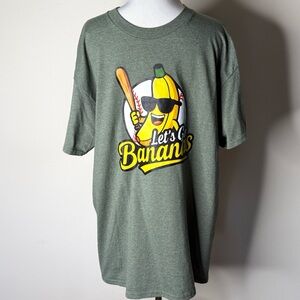 Savannah Bananas Let's Go Bananas Olive Green Tee